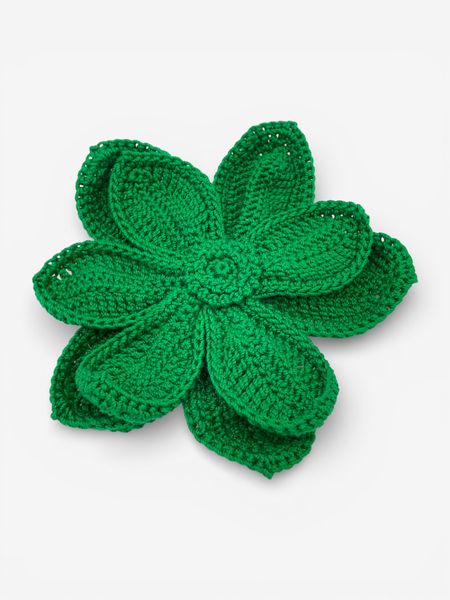 Broszka Kwiat Duży - Zielona