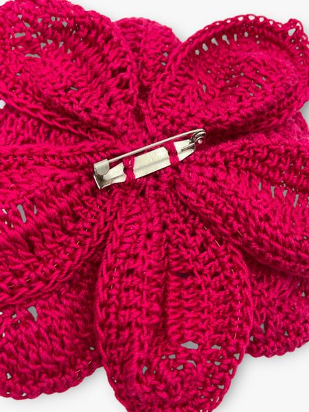 Broszka Kwiat Średnia - Amarantowa