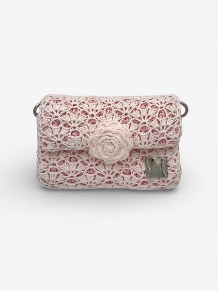 Torebka Mini z Różą - Jasnoróżowa
