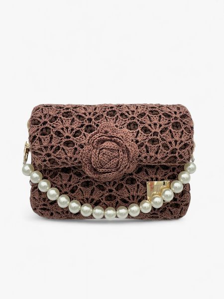 Uchwyt Mini z Kamieni Syntetycznych Biały 