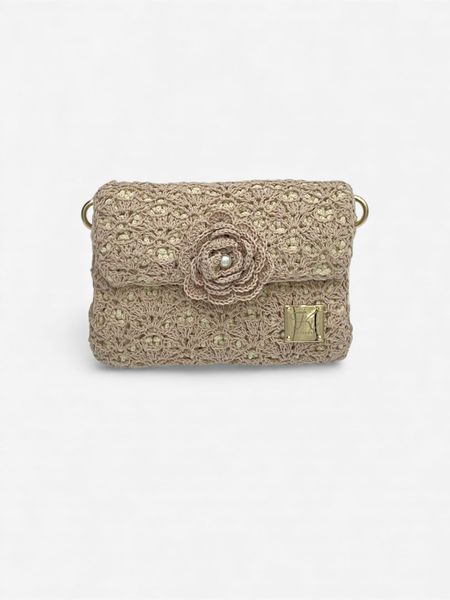 Torebka Mini z Różą Jasnobeżowa