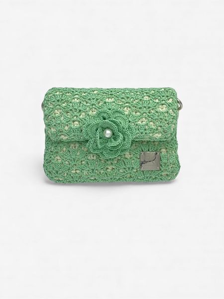 Torebka Mini z Różą Zielona