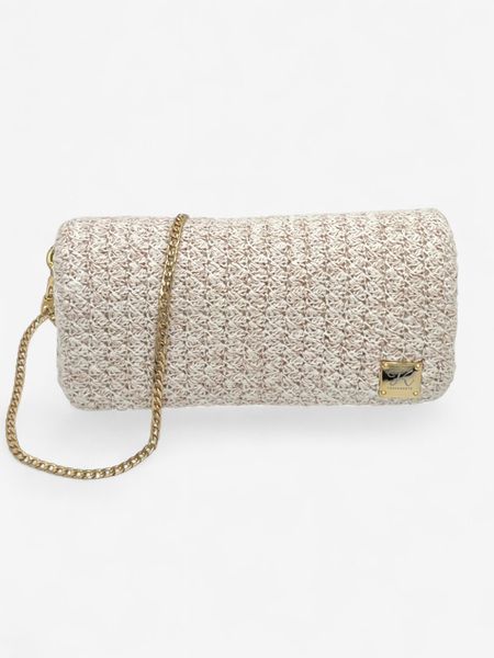 Torebka Aura - Biała z Metalizowaną Nicią - NA ZAMÓWIENIE